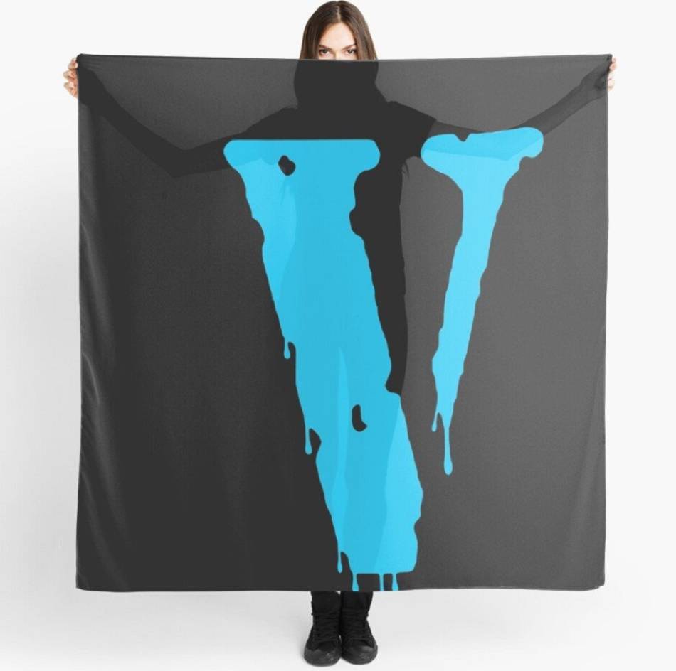 écharpe Vlone Nav x Angels Blue v Noir Femmes | YKCJ-15526595