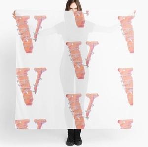 écharpe Vlone Label Lighting Blanche Femmes | AYXI-92410109