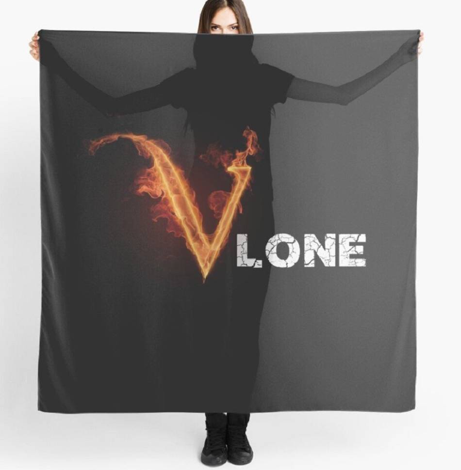 écharpe Vlone Angels Fire Noir Femmes | EHYH-10663568